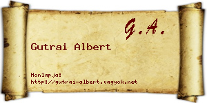 Gutrai Albert névjegykártya