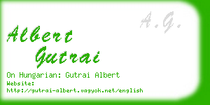 albert gutrai business card
